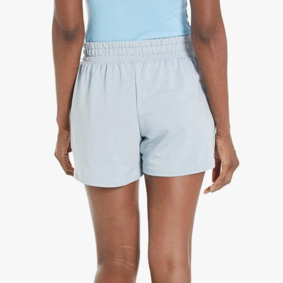 NWT Under Armour Women's Rival Terry Shorts, harbor blue/white, 1x - Picture 2 of 2